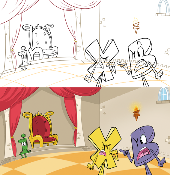 Esboço inicial de personagens do livro infantil