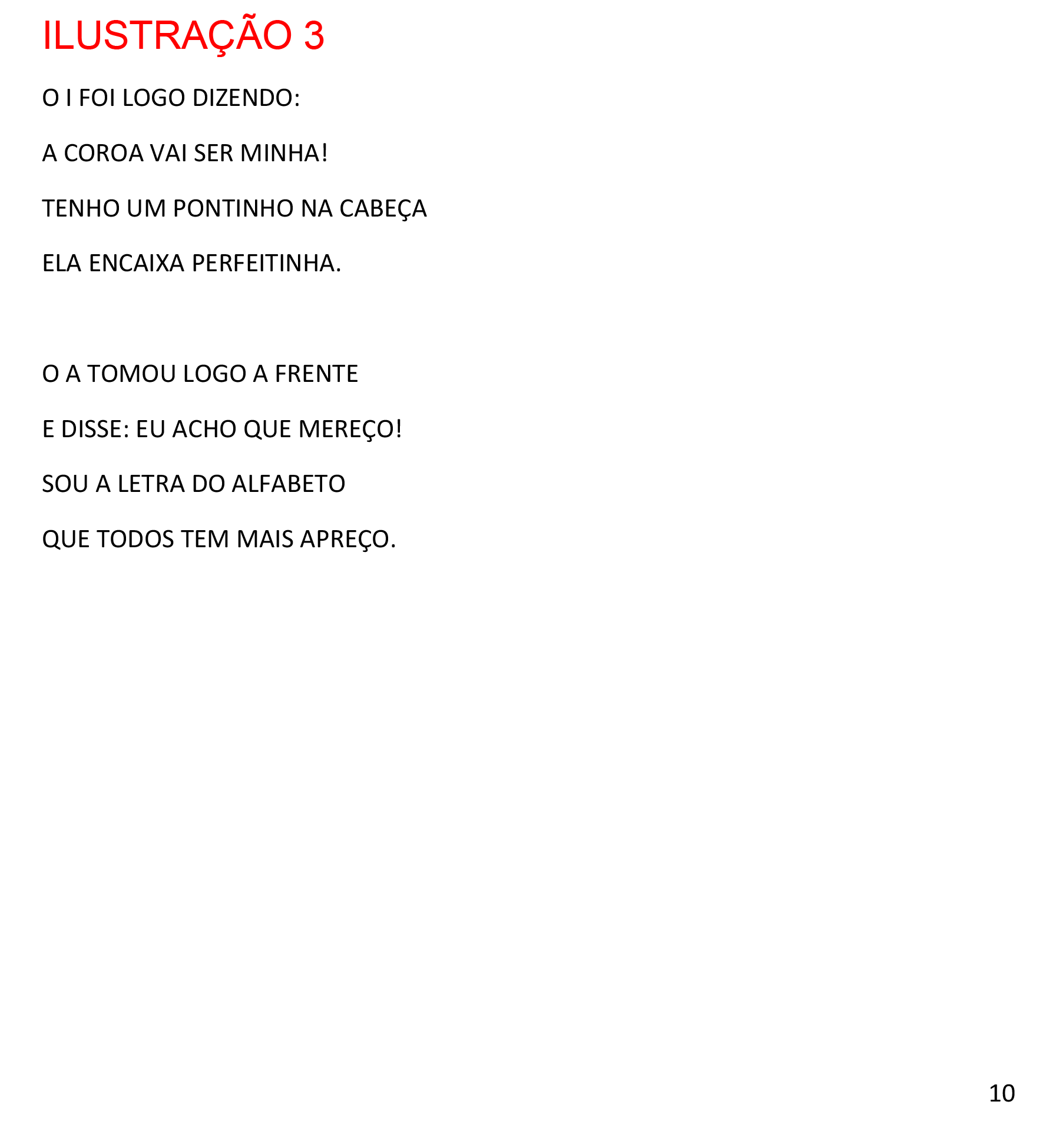 Página de briefing da autora com texto e indicação de ilustração