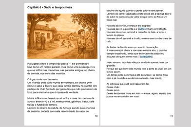 Original do livro O lugar que me habita antes do novo projeto gráfico e diagramação