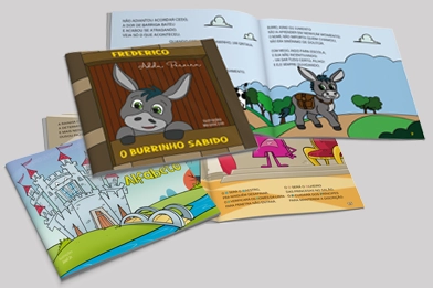 Projetos de livros infantis e ilustrados desenvolvidos pela Ativa Criação